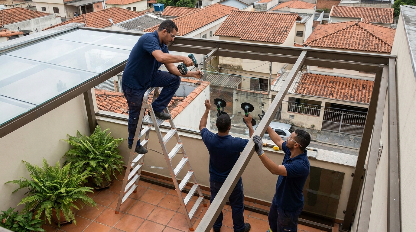 Cobertura de Vidro na Arcádia, Contagem‑MG