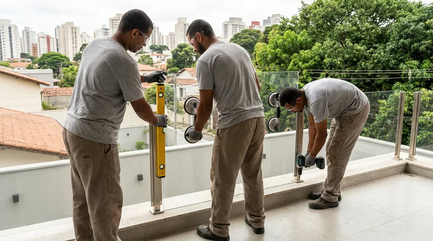 Guarda-Corpo de Vidro para Sacada em Contagem‑MG